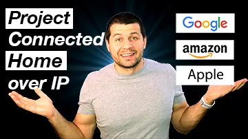 me showing project connected home over ip in my right hand and Apple, Amazon & Google in my left hand