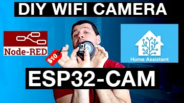 Me showing the esp32-cam and fake security camera