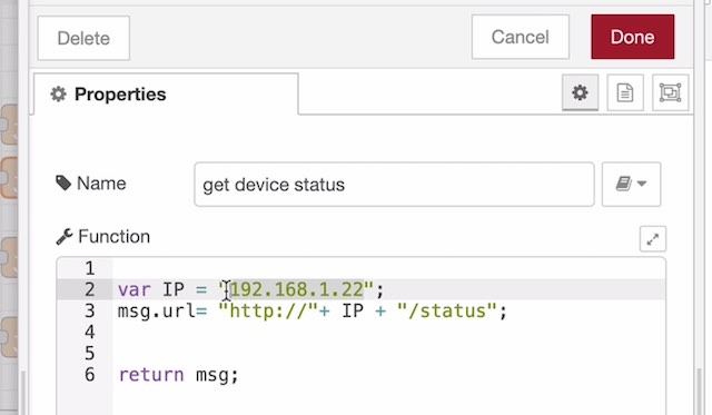 Function node in Node-RED