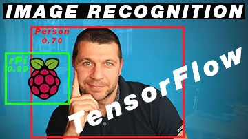 Image recognition by tensorflow on raspberry pi. Me recognized as a person a raspberry logo recognised as rPi