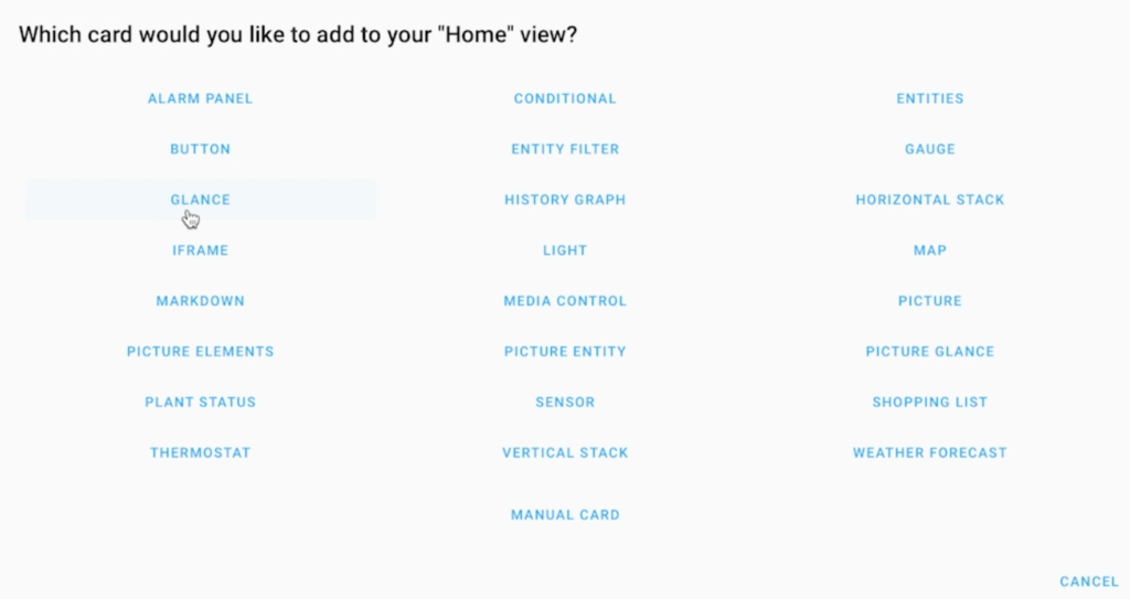 Adding GLANCE card in Home Assistant to fill it with Coronavirus data