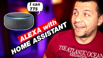 Me looking at Alexa with Home Assistant
