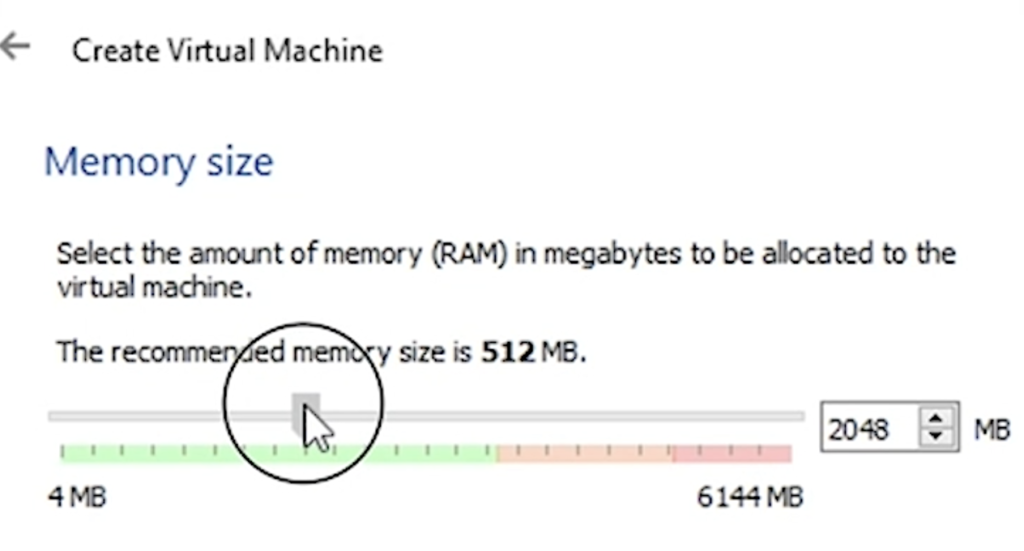 Selecting the amount of RAM for the Home Assistant Virtual Machine