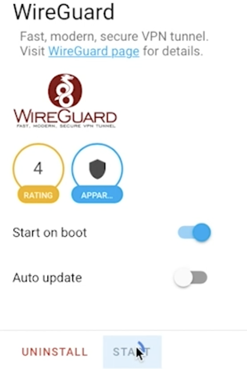 Starting the WireGuard add-on in Home Assistant