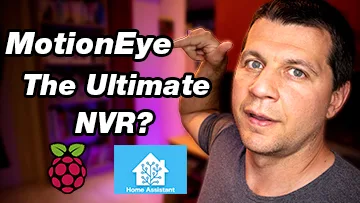 Me pointing at MotionEye The ultimate NVR label