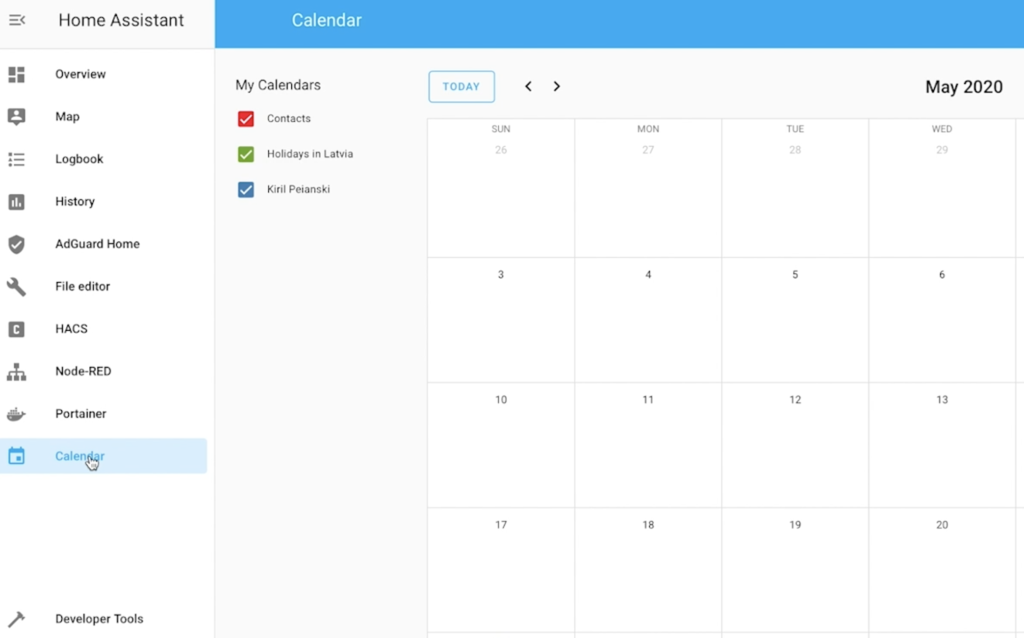 Home Assistant Calendar with Google Calendar and Automations - Kiril Peyanski's Blog