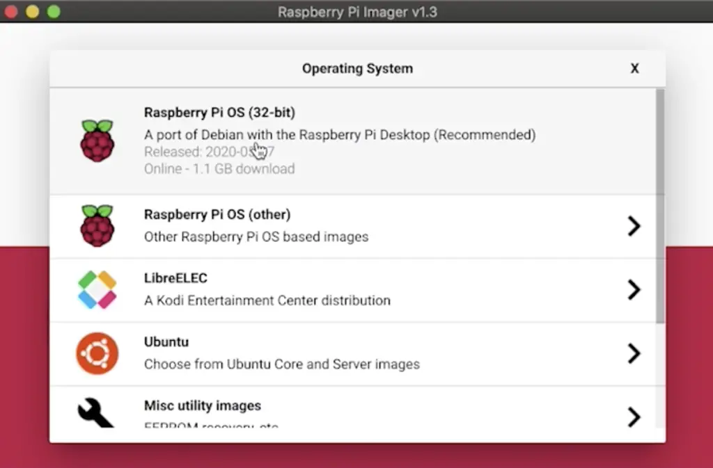 Burning Raspberry Pi OS on a SD card using raspberry pi imager