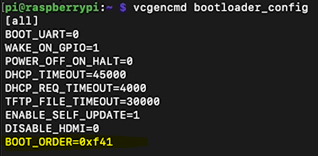 Check the boot order for your Raspberry Pi 4
