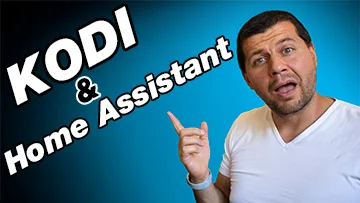 Me pointing at Kodi to Home Assistant label