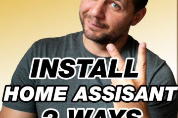me showing two fingers and label install home assistant 2 ways