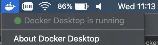 Docker Desktop running on MacOS