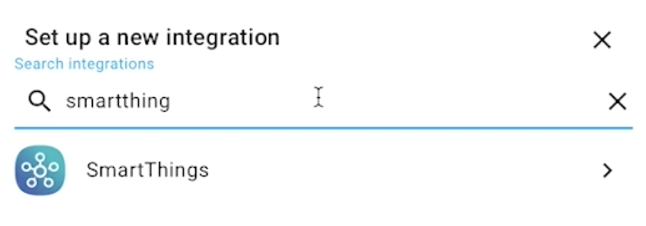 Adding SmartThings integration in Home Assistant