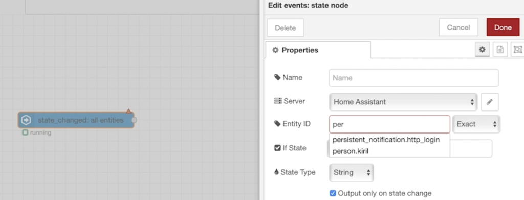 Working Node-RED and Home Assistant integration