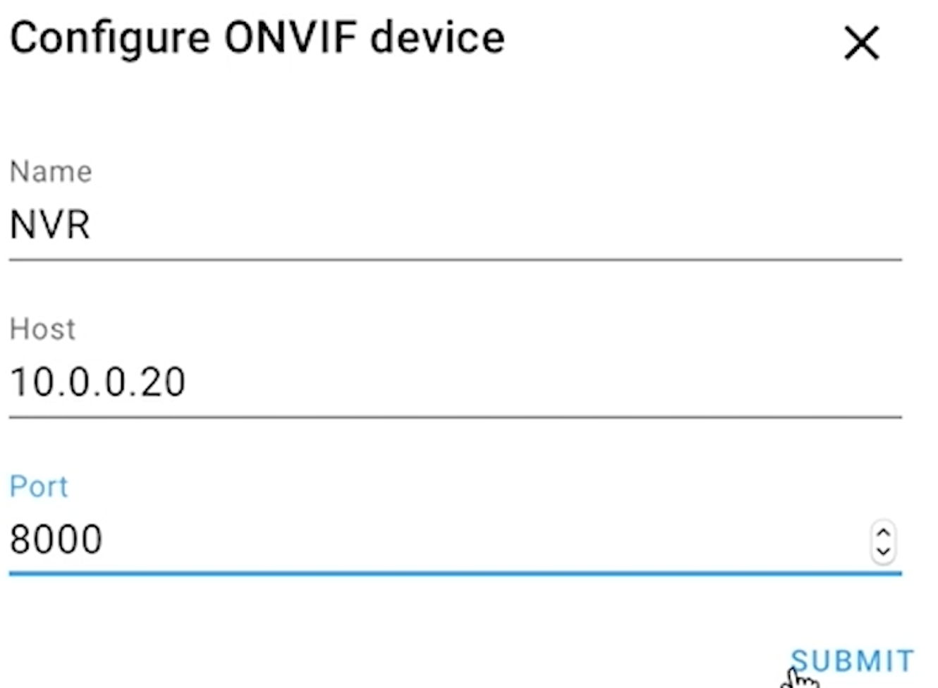 home assistant onvif camera