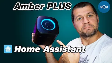 Me showing Amber Plus device and Home Assistant label below