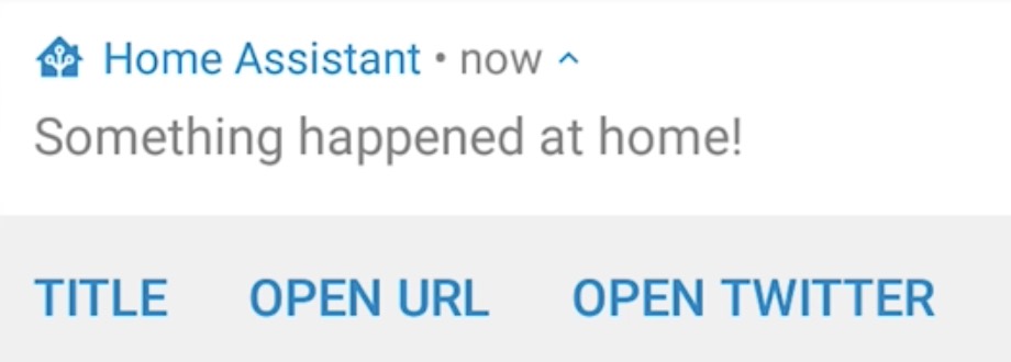 Home Assistant Android Actionable Notification with three actions/buttons
