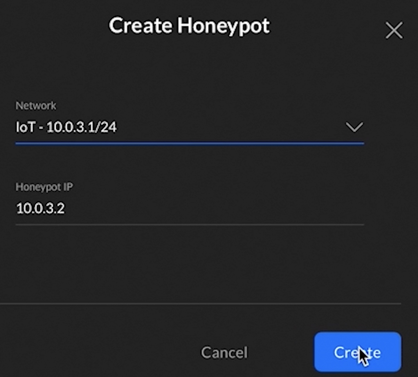 The Honeypot IP will be open for attacks on purpose.