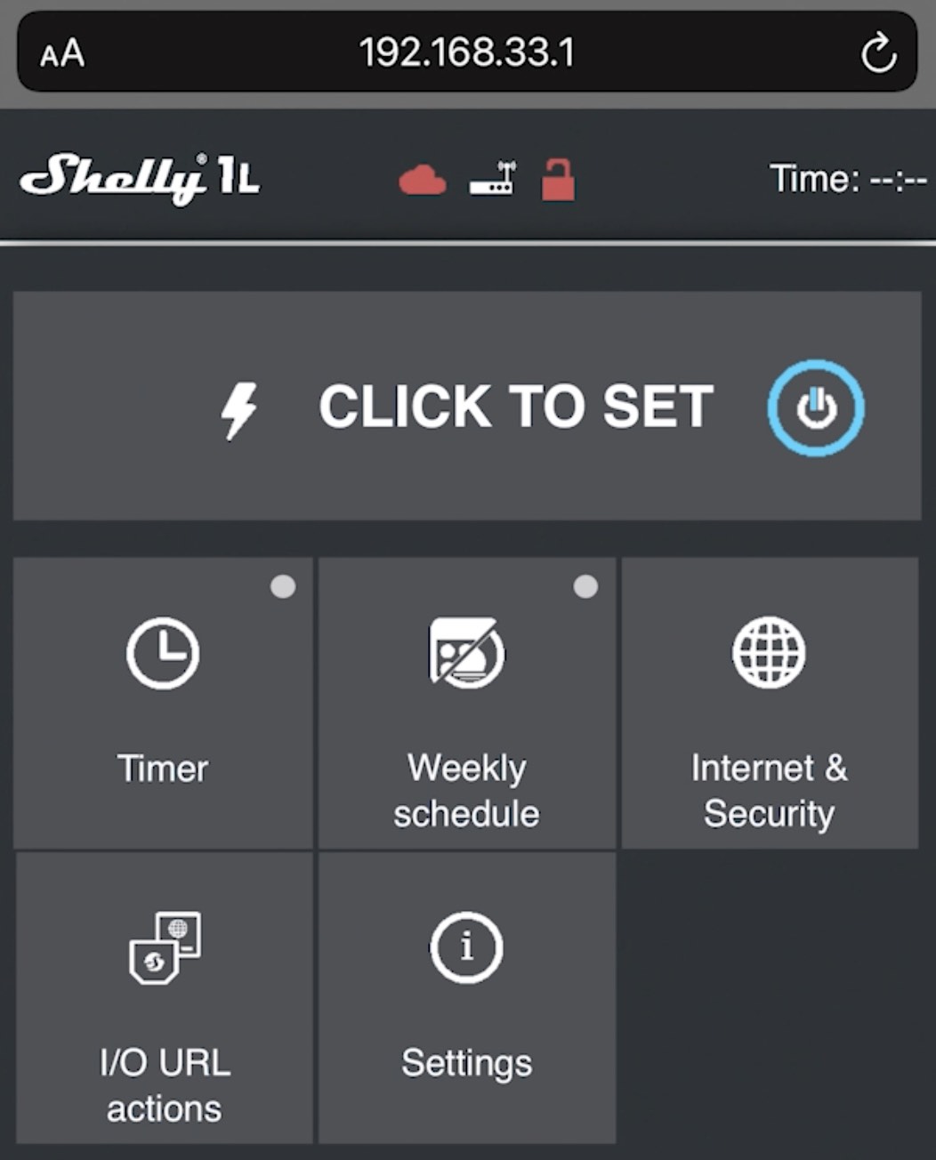 Shelly Web Interface