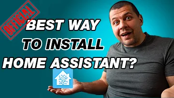 Kiril Peyanski holding home assistant logo and best way to install home assistant label