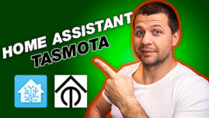 Kiril Peyanski pointing at Home Assistant Tasmota label and logos