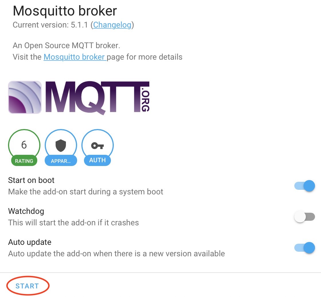 Starting the Mosquitto MQTT Broker from Home Assistant add-on