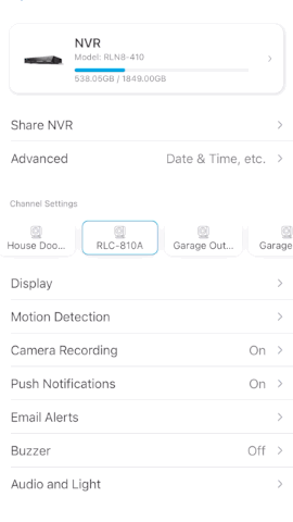 Enable push notifications from Reolink Mobile App when Person or Vehicle is detected using the camera local AI 