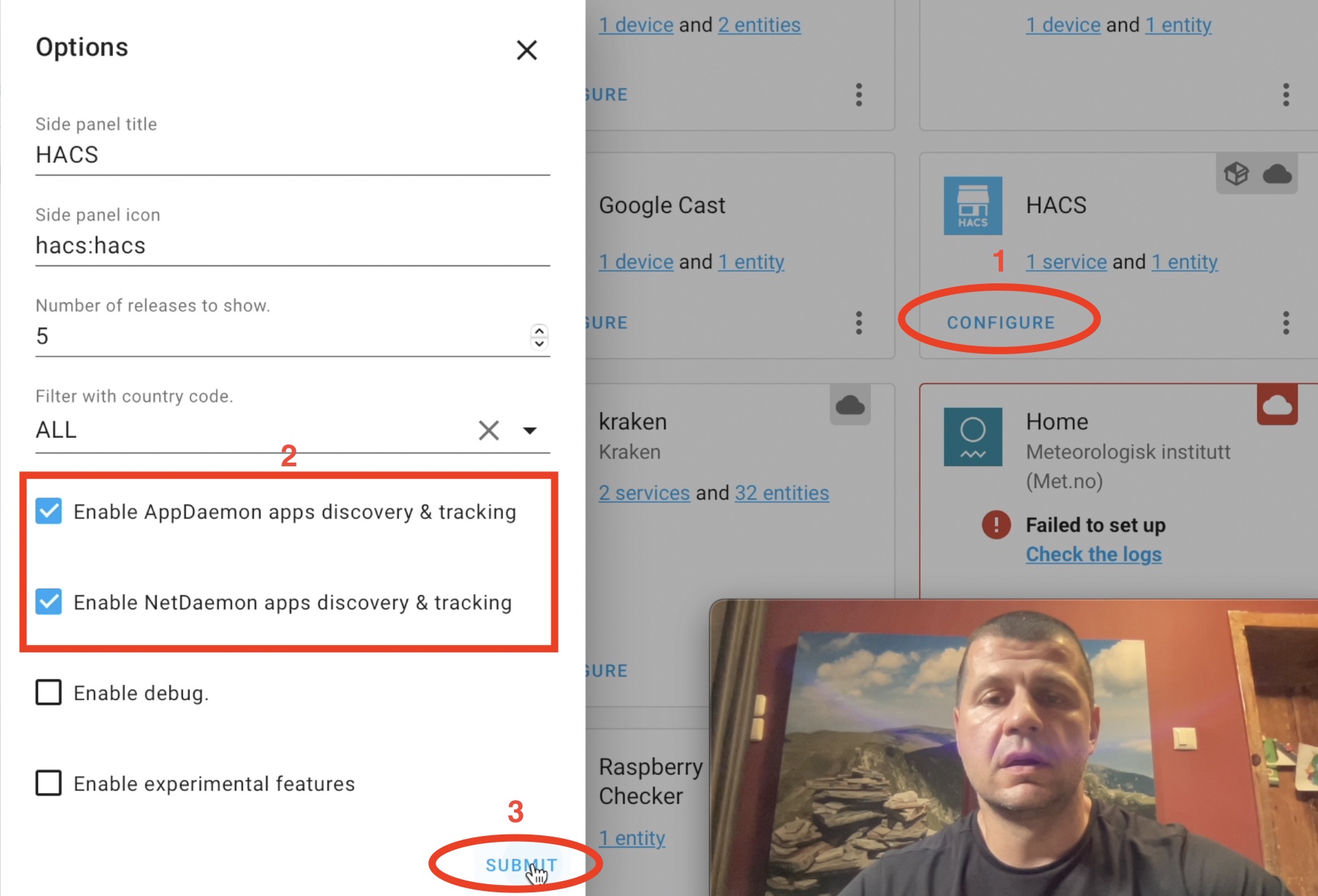 Enable AppDaemon and NetDaemon apps in HACS