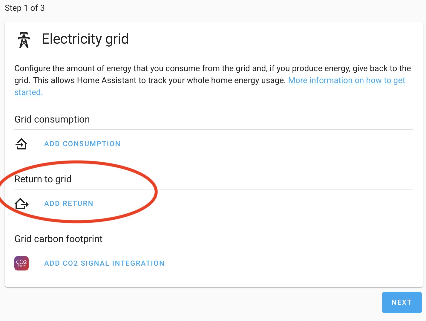 Configuring Return to grid in Home Assistant Energy Management dashboard