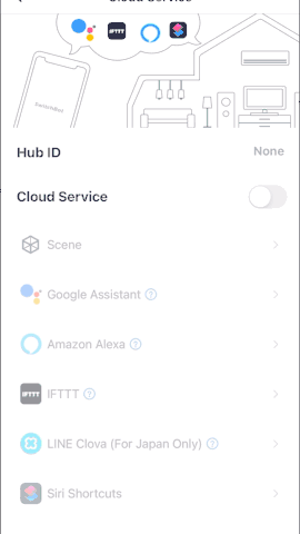 Enable Cloud services in SwitchBot Mobile application. 