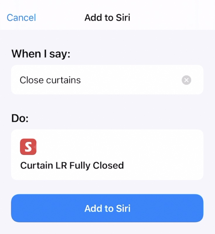 Add SwitchBot Curtain to Siri Shortcuts