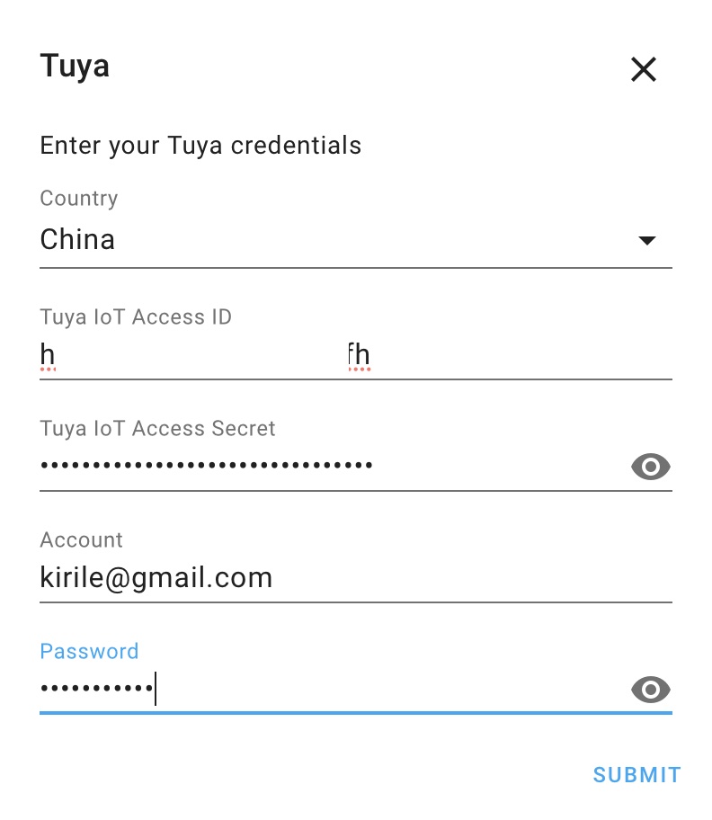 ID & Access Secret as well as your Mobile App credentials. 