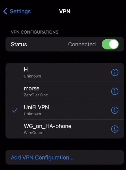 Connecting to UniFi VPN from iOS Client