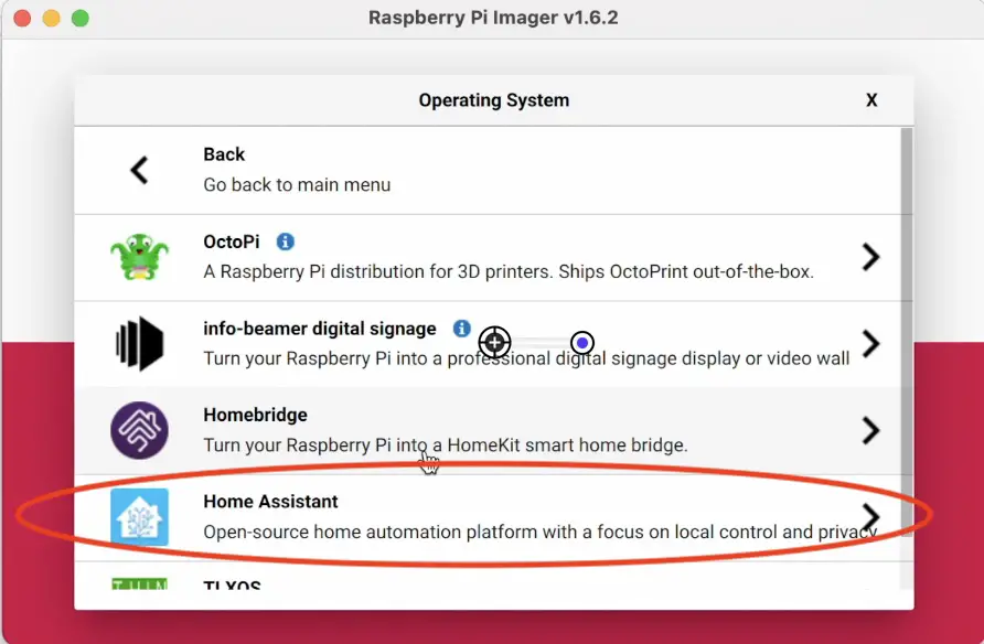 From Raspberry Pi Imager you can burn Home Assistant OS
