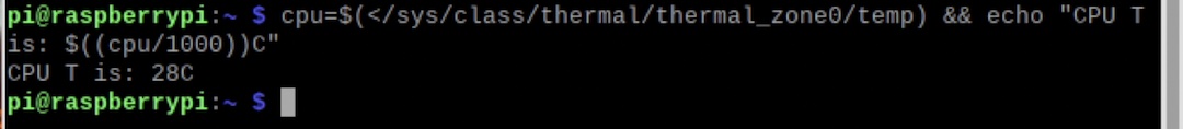 Get Raspberry Pi CPU temperature script