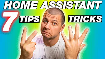 Kiril Peyanski showing 7 fingers and home assistant 7 tips and tricks label