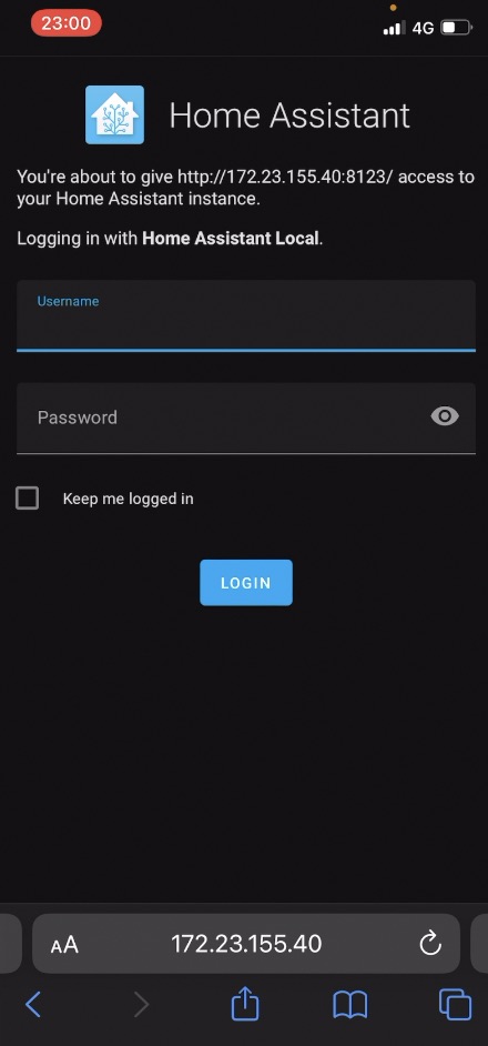 Home Assistant login page is now accessible from my phone mobile data. Thanks to ZeroTier.