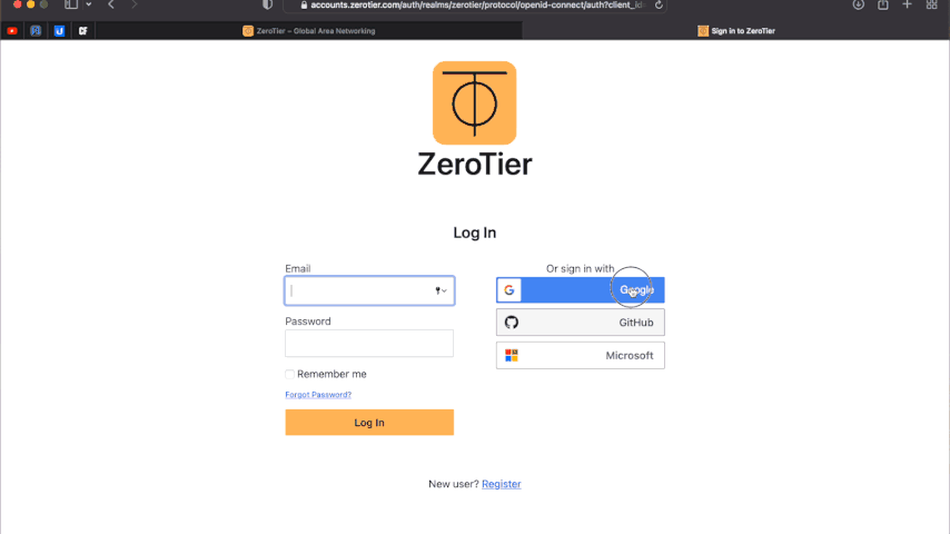 To use the Home Assistant ZeroTier add-on you need a ZeroTier account first