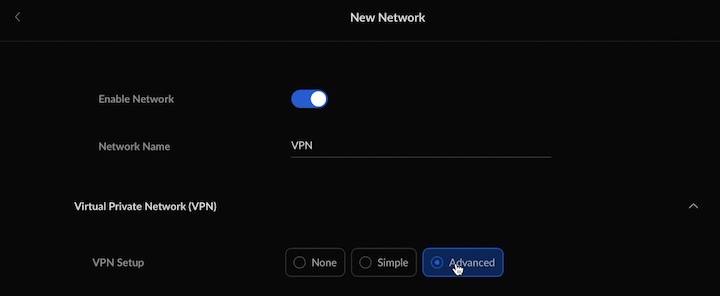 Virtual Private Network initial Configuration in UniFi 