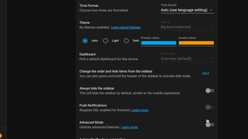 Enable Advanced Mode is the Home Assistant tip number 4