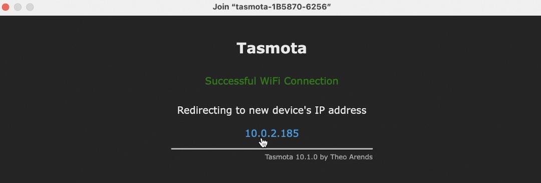 Connected Tasmota device to your WiFi