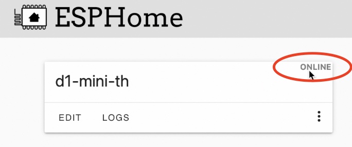 D1 Mini and DHT22 sensor are online