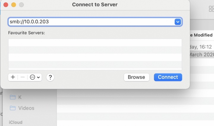 Connecting to Samba Share using Finder for macOS