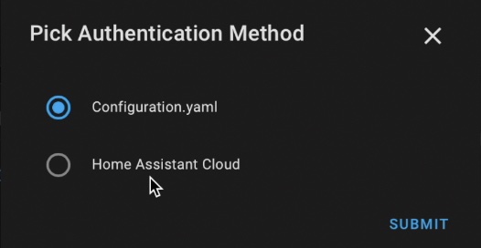 Pick authentication method for Spotify