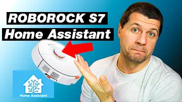 Kiril Peyanski pointing at Roborock S7 vacuum cleaner and Home Assistant label.