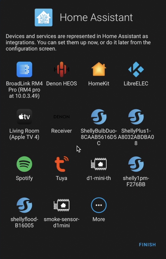 Auto Discovered devices during Home Assistant Onboarding