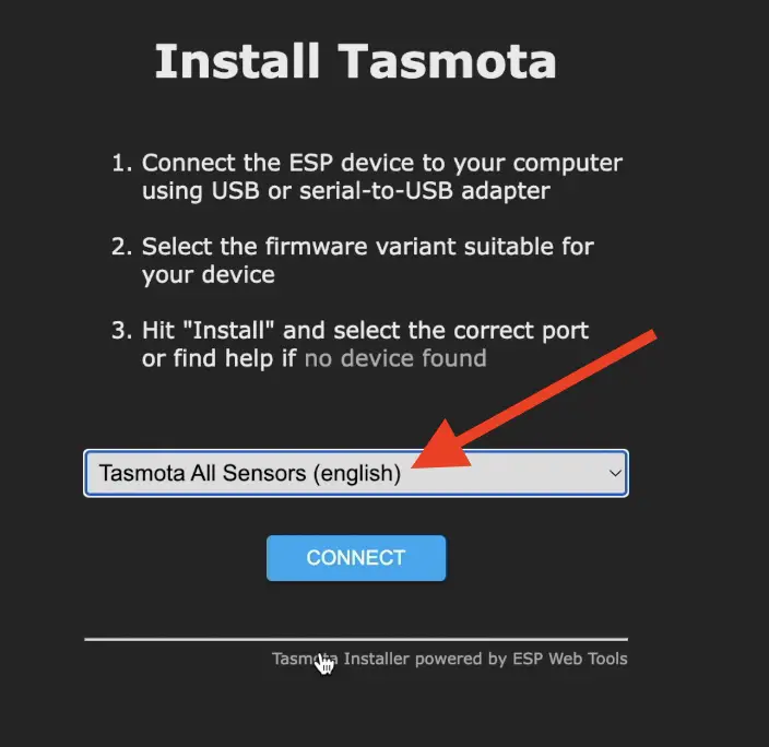 Tasmota All Sensors installation