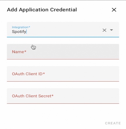 Add OAuth Application Credentials
