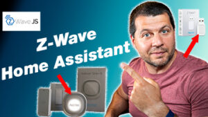 Kiril Peyanski pointing at Z-wave Home Assistant