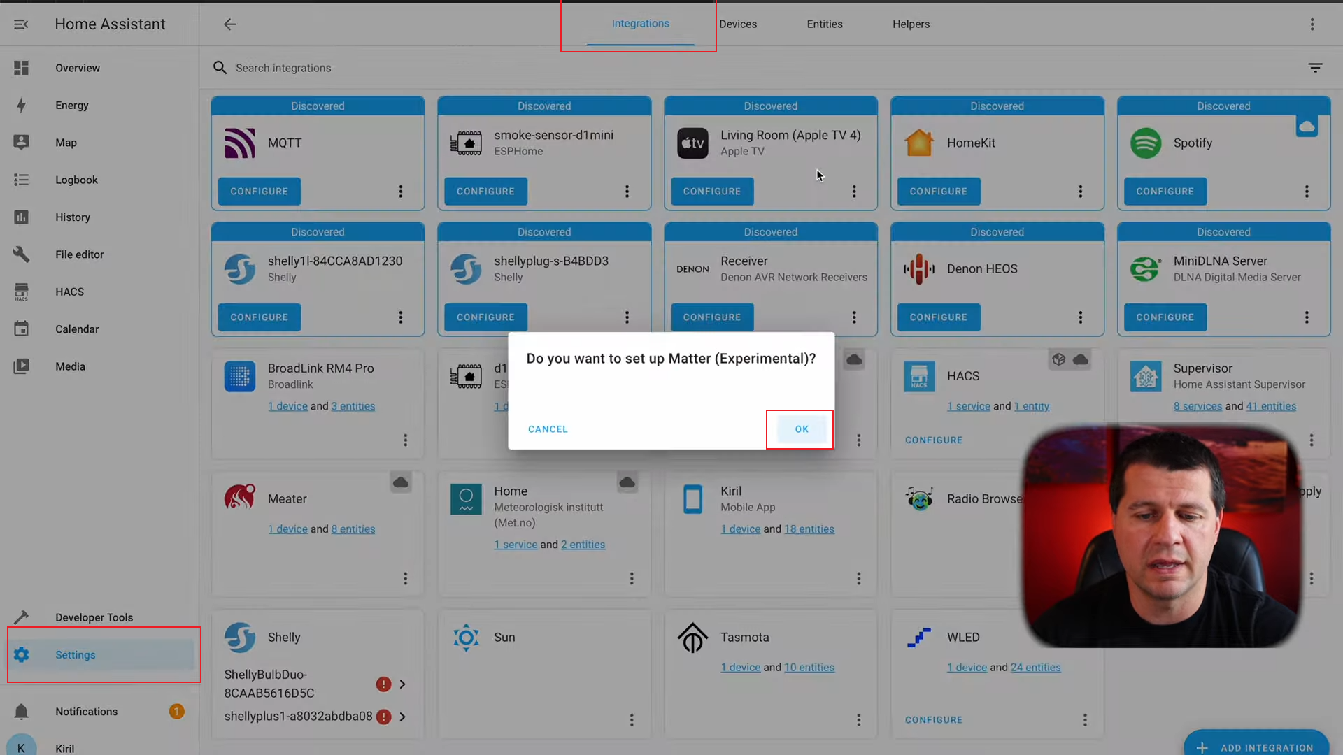 Adding the Matter integration in other to test the Matter Standard