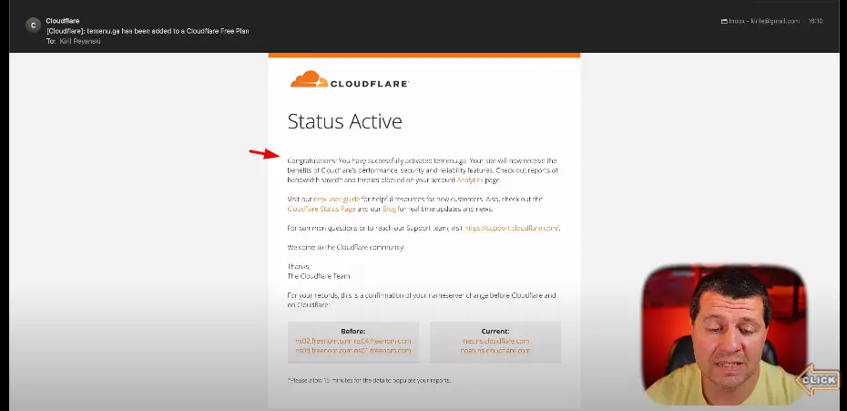 You have to wait for this confirmation mail from Cloudflare before you continue further with the Home Assistant tunnel creation. 